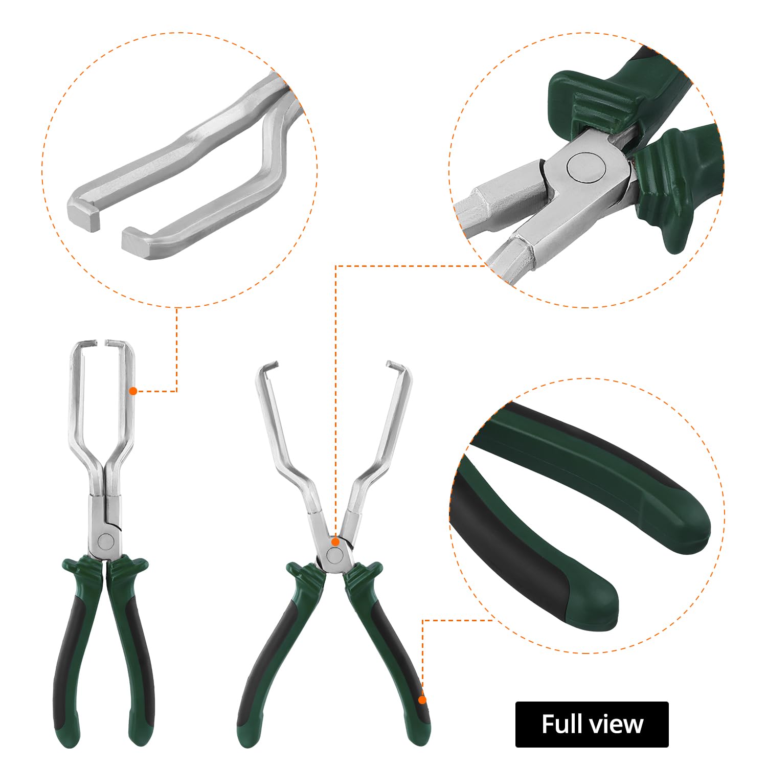 QWORK® 3 Pièces Pinces pour Conduites de Carburant, 9 Pouces Collier Durite Essence, Clip de Serrage pour Voiture