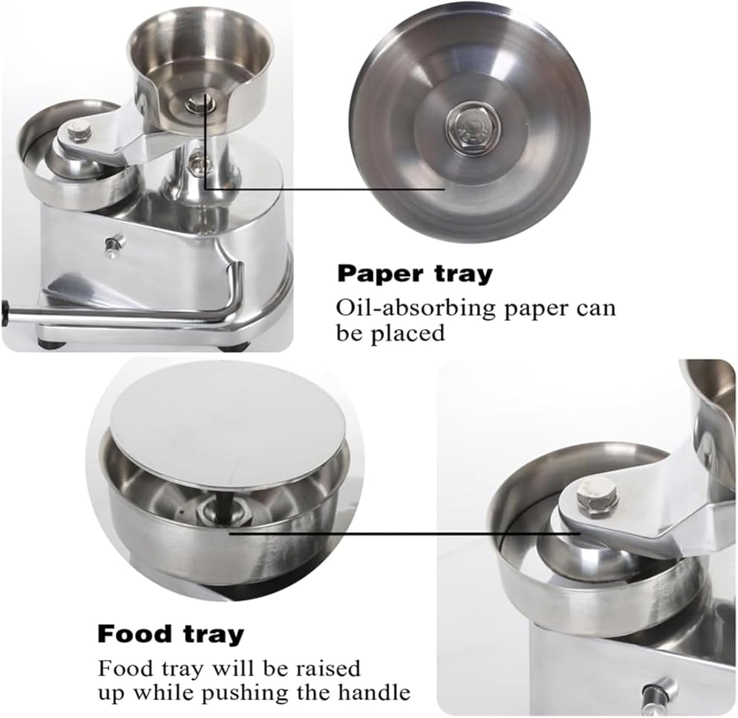 Manueller Hamburger Patty Maker mit 500 Patty Papers, Easy Antihaft Burger Press Tool für hausgemachte Rindfleischschieber, Ideal für dauerhafte Leistung und perfekt geformte Patties