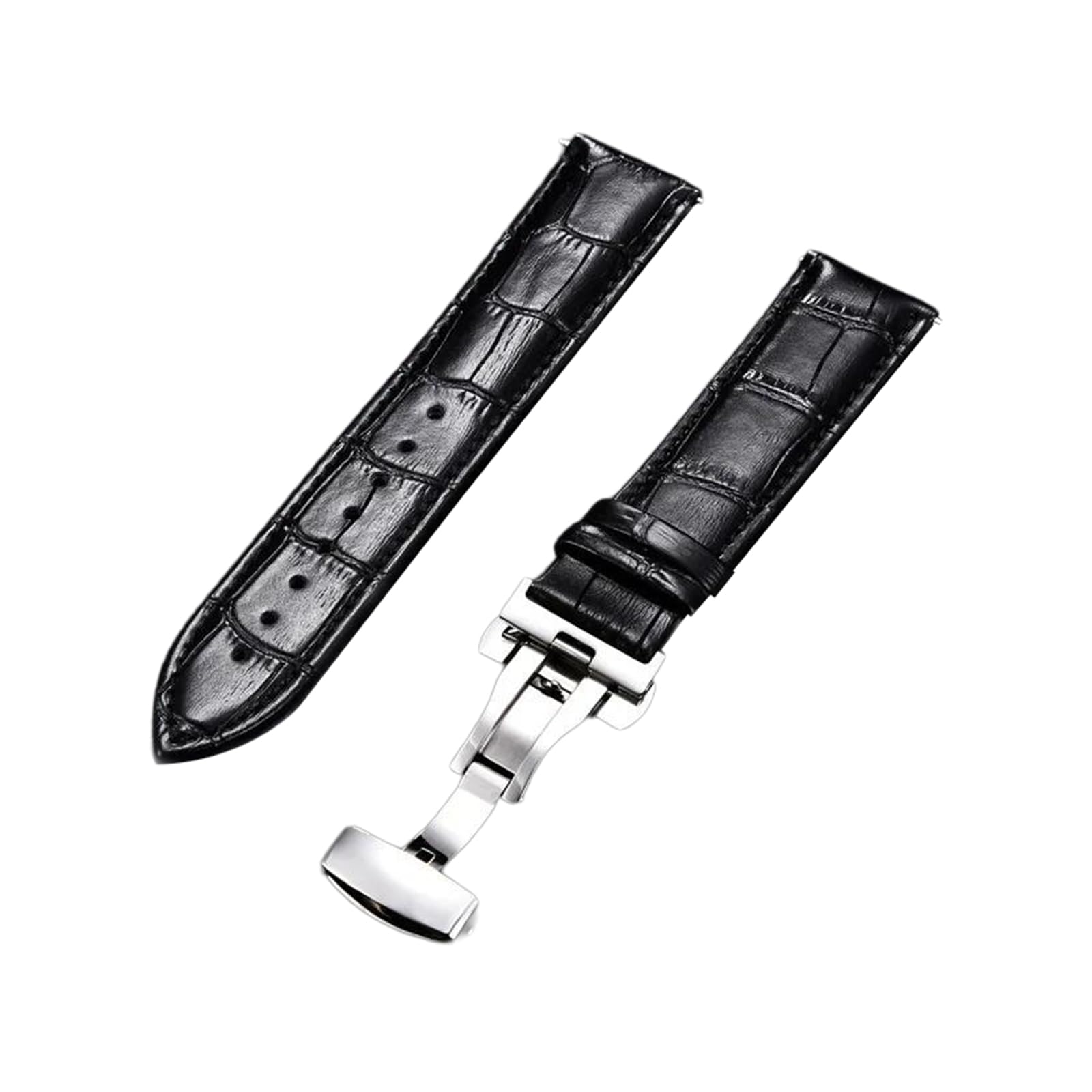 Sangle de montre de bouche bambou 20mm 22mm boucle de déploiement - 7