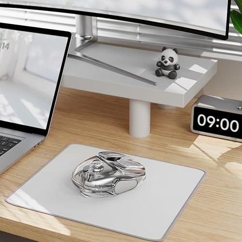 Miniatura 7 de EWEADN Q9 - Ratón inalámbrico transparente con Bluetooth y USB de 2.4 G con iluminación RGB, clics silenciosos, compatibilidad con múltiples