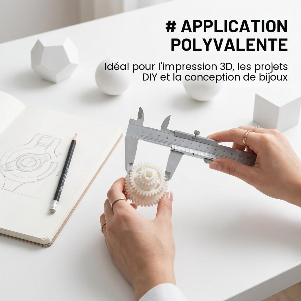 Pied à Coulisse 0-150mm Précision 0,02mm en Acier Inoxydable Vernier Mécanique Outil de Mesure Professionnel pour Bricolage Industrie et Atelier Calibre à Coulisse avec Étui de Rangement Robuste