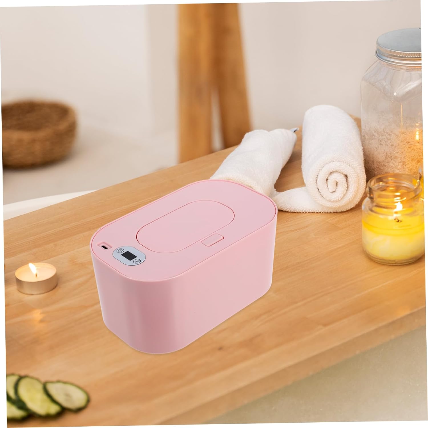Battery Operated Wiper Warmer Portable Heater Thermostat Large Capacity Wet Napkin Heating Storage Box