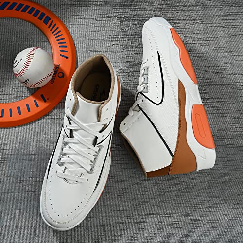 Image of Cruiser Mens 2514 White High-Neck Sneakers | Lightweight & Comfortable | Ideal for Walking, Gym, and Casual Wear