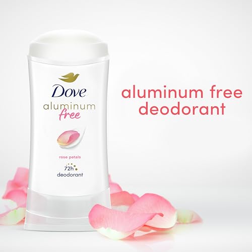 Image of Dove 0% Aluminum Deodorant Stick Non irritating for Underarm Care Rose Petals Kindest, 2.6 Oz