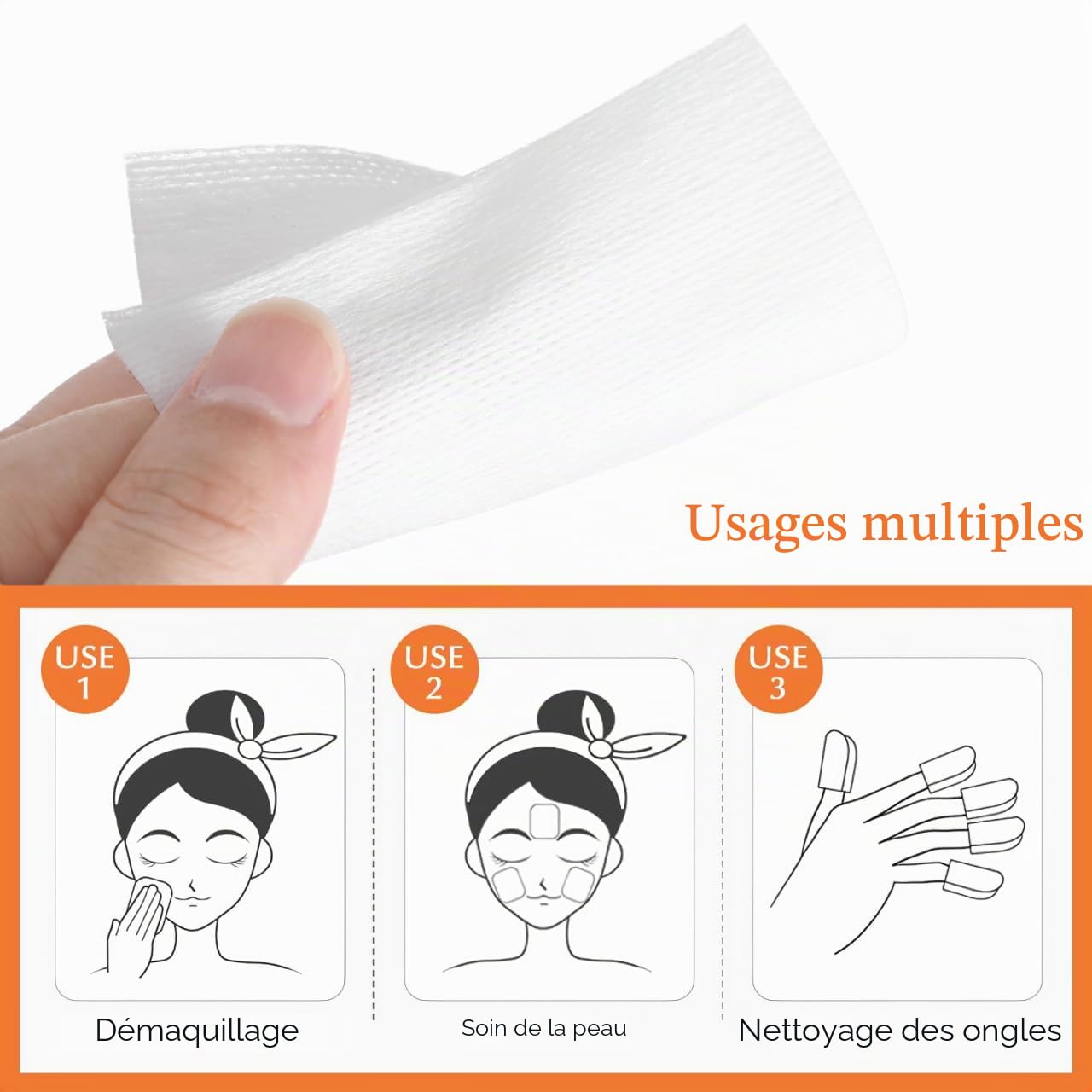 HEALLILY Lot de 200 compresses de gaze non tissées non stériles jetables pour spa, soins des plaies faciales,