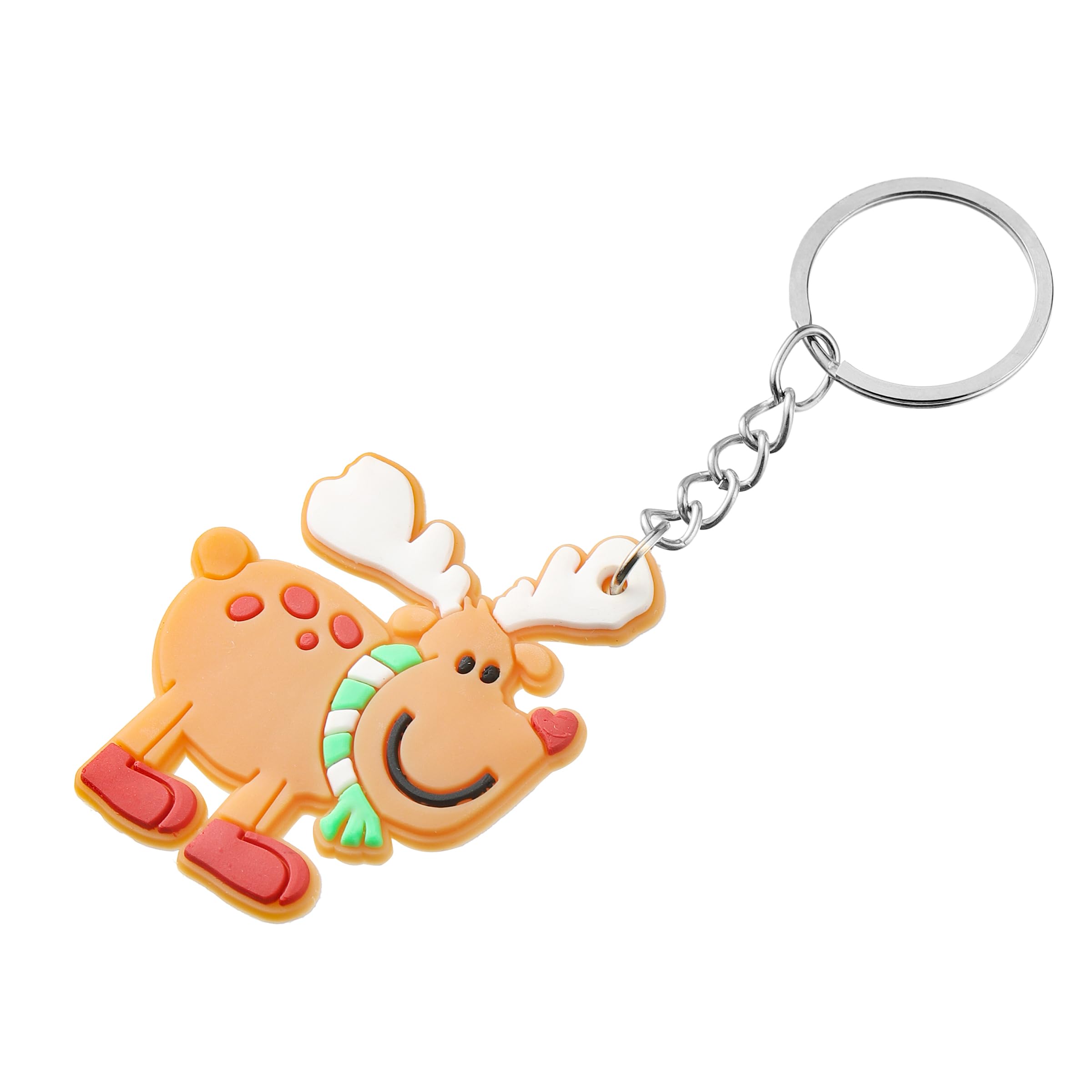 Komonee Christmas Reindeer Key Ring Xmas Stocking Filler Keychain Secret Santa Gift Key Chain (KR-X10)