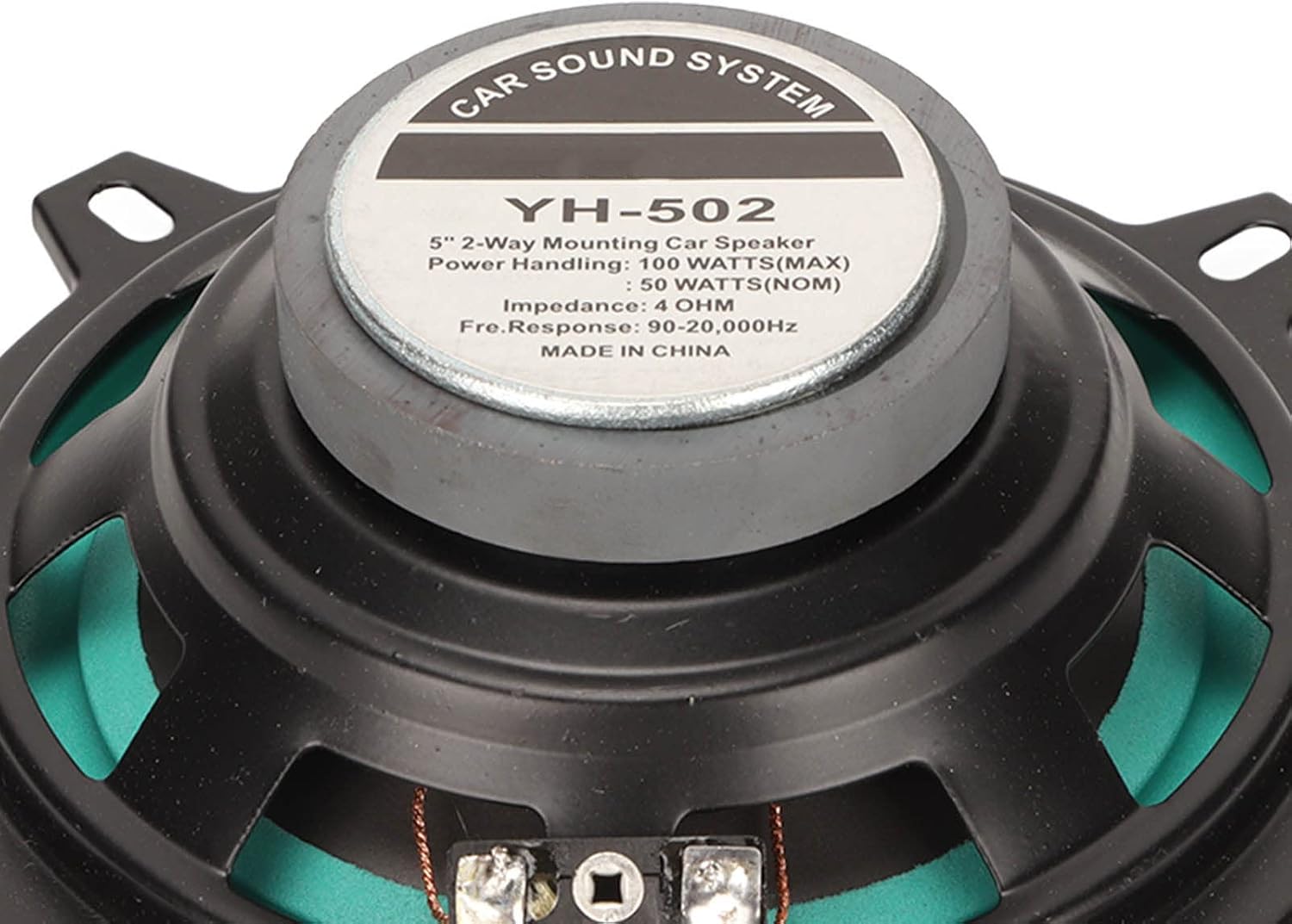 ASHATA Car Sound Speaker 100W, 5 Inch 2 Way Coaxial Car Speaker for All Car Sound Systems, Mid Range Stereo Sound, Premium Voice Coil qb7301wicn