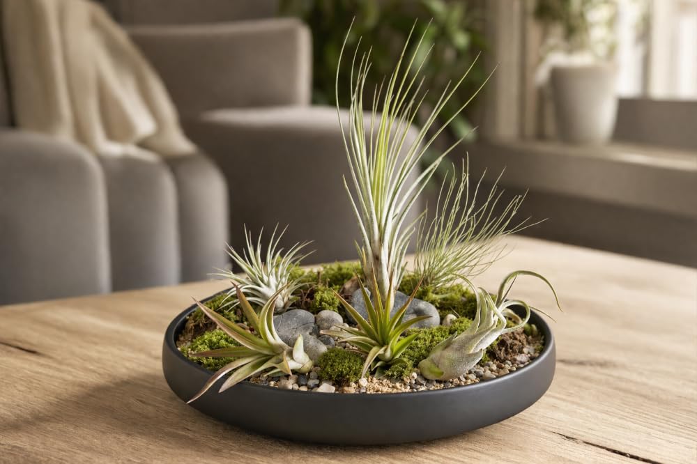 Lot de 20 Tillandsias (5 Variétés x4) – Plantes Aériennes 5–22 cm – Entretien Facile sans Terre – Broméliacées – Plantes Décoratives pour Maison, Terrarium, Bureau & Cadeau – Emballage Sans Plastique