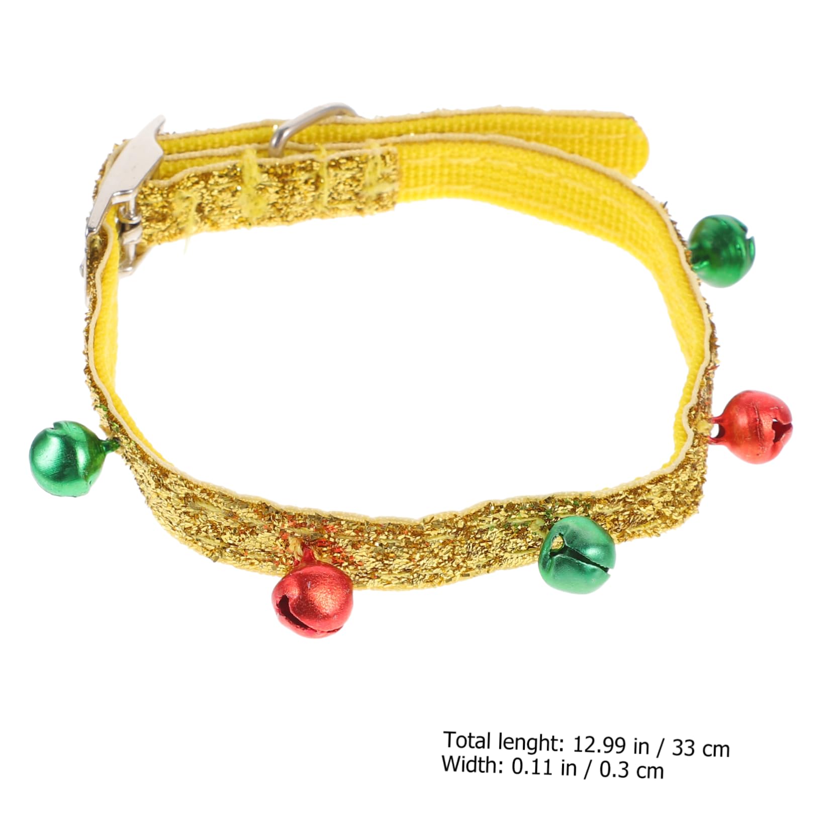 Hohopeti Dog Christmas Collar Bells Pet Necklace Adjustable Collar Neclace for Pets Fashionable Pet Dog Collar for Sports Random Color