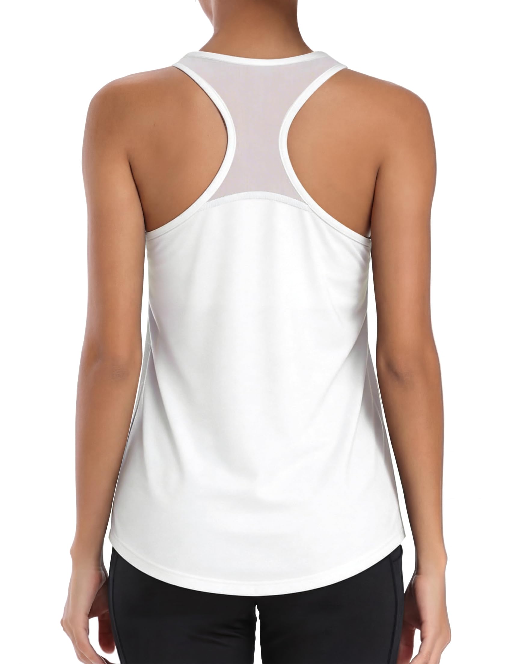 Camiseta Tirantes Mujer Deportiva Cuello Redondo Sin Mangas Ligera y Transpirable Racerback Yoga Tops para Gimnasio Correr S-XXL — view 17
