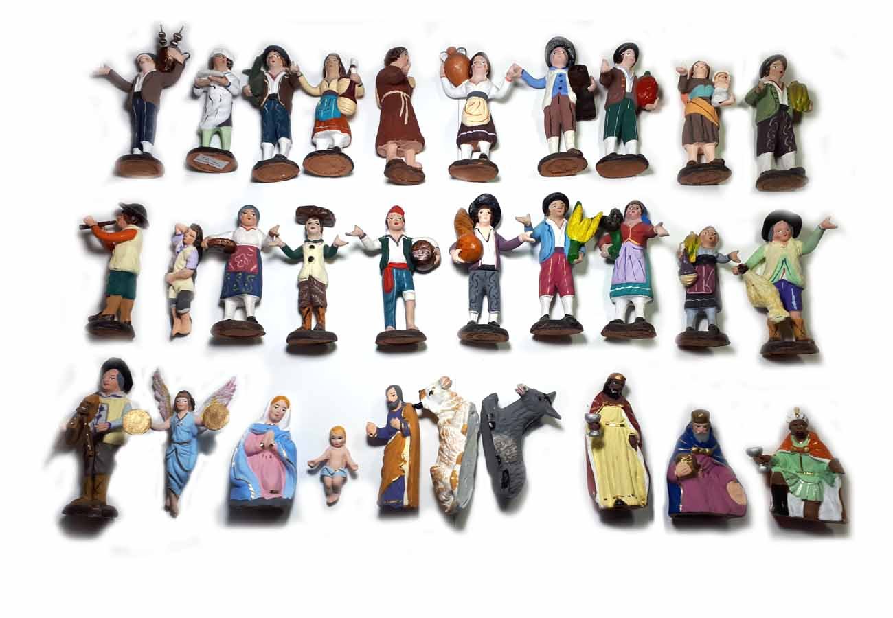 Sie erhalten 30 Hirten aus Terrakotta, Höhe 10 cm, Geburt Jesu, König, für Krippe, Heiliger Grigorium, Handwerk. Es gibt 10 Tage, um sie zu produzieren, erhalten Sie einen kostenlosen