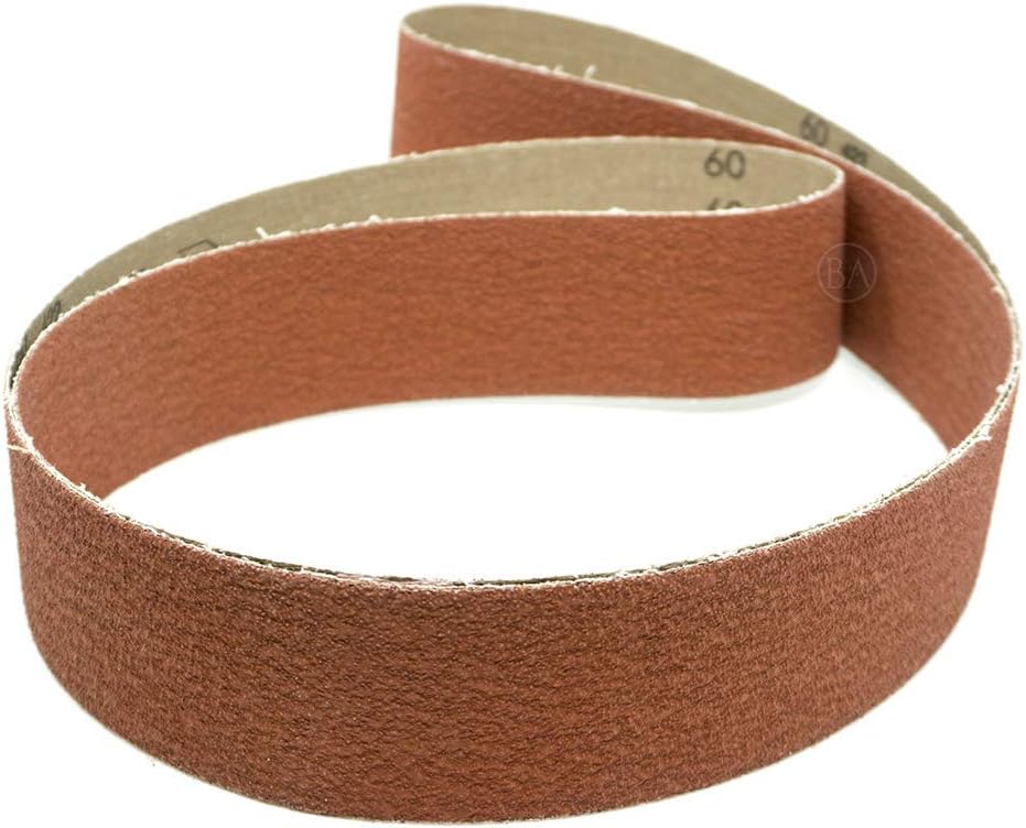 Benchmark Abrasives 2" x 72" Premium Ceramic Sanding Belts for Grinding Deburring Polishing Rust Removal on Metal, Stainless Steel, and Carbon Steel, Use with Belt Disc Sander (6 Pack) - 40 Grit