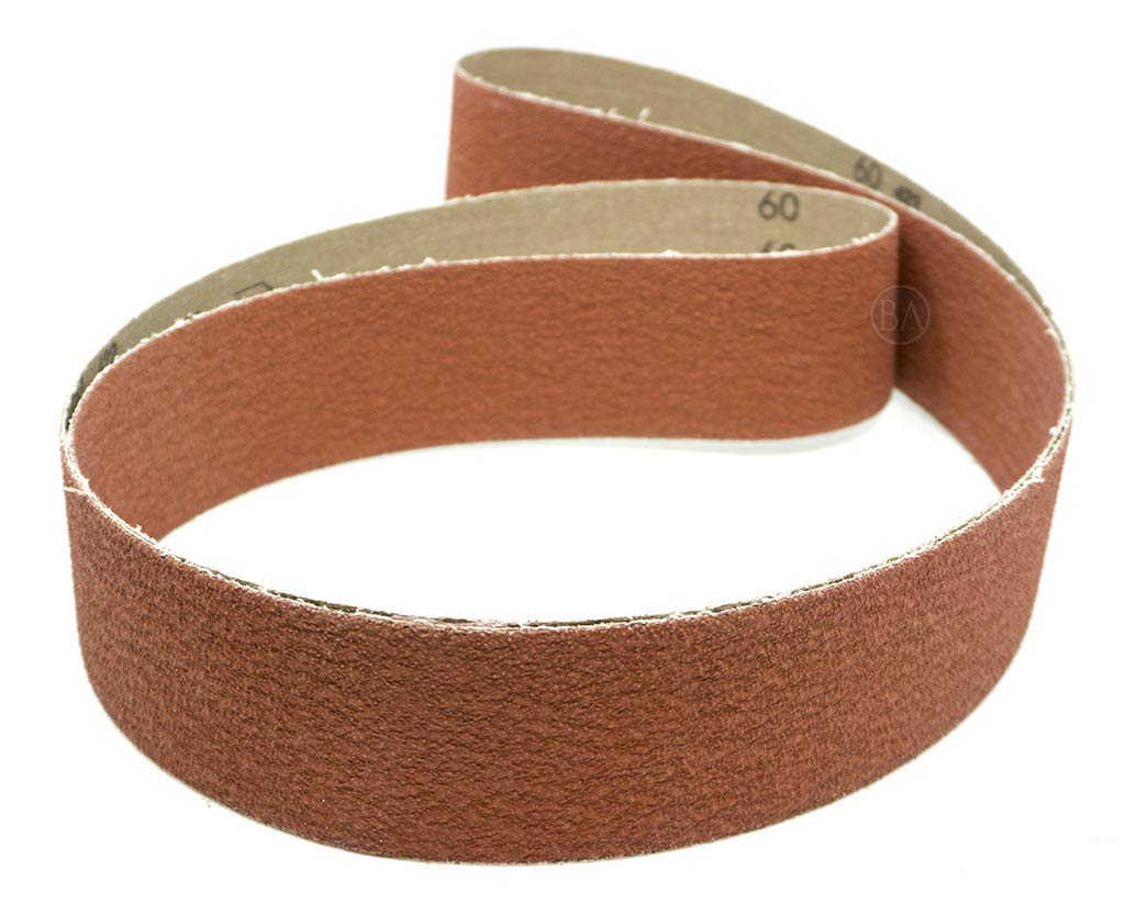 Benchmark Abrasives 2 x 72 Inch Ceramic Sharpening Sanding Belts for Rust Removal on Metal, Grinding, Knife Polishing, Surface Blending - Belt Sander Paper Belt for Woodworking (6 Pack) - 80 Grit