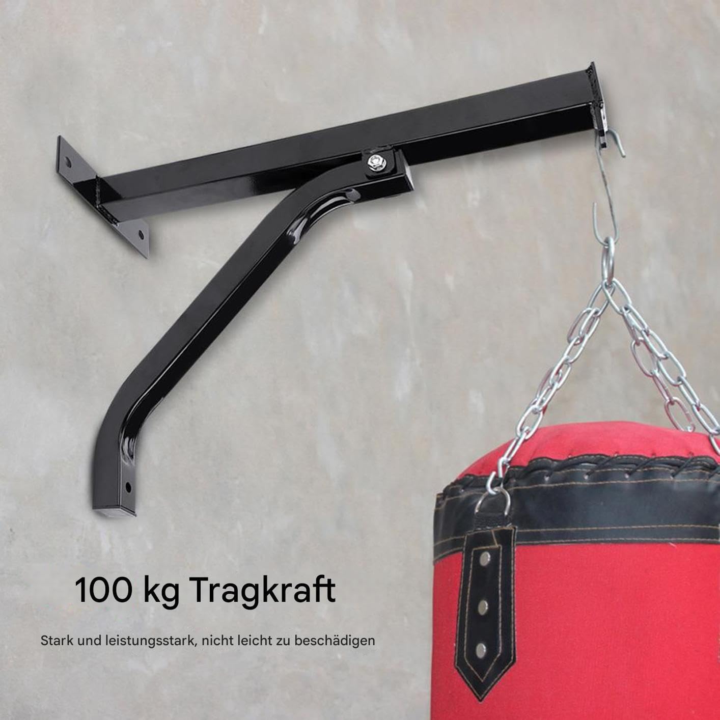 Supporto a Parete per Punching Bag Montaggio a Muro per Sacco da Boxe | Capacità di Carico 150 Kg Accessorio Palestra Casa per Allenamenti Boxe Kickboxing Thai