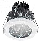 Foco empotrable for baño IP65, moderno, blanco mate, redondo, resistente al agua, con espejo de nido de abeja, orificio abierto de 75 mm, accesorio de iluminación de techo.(Warm White)