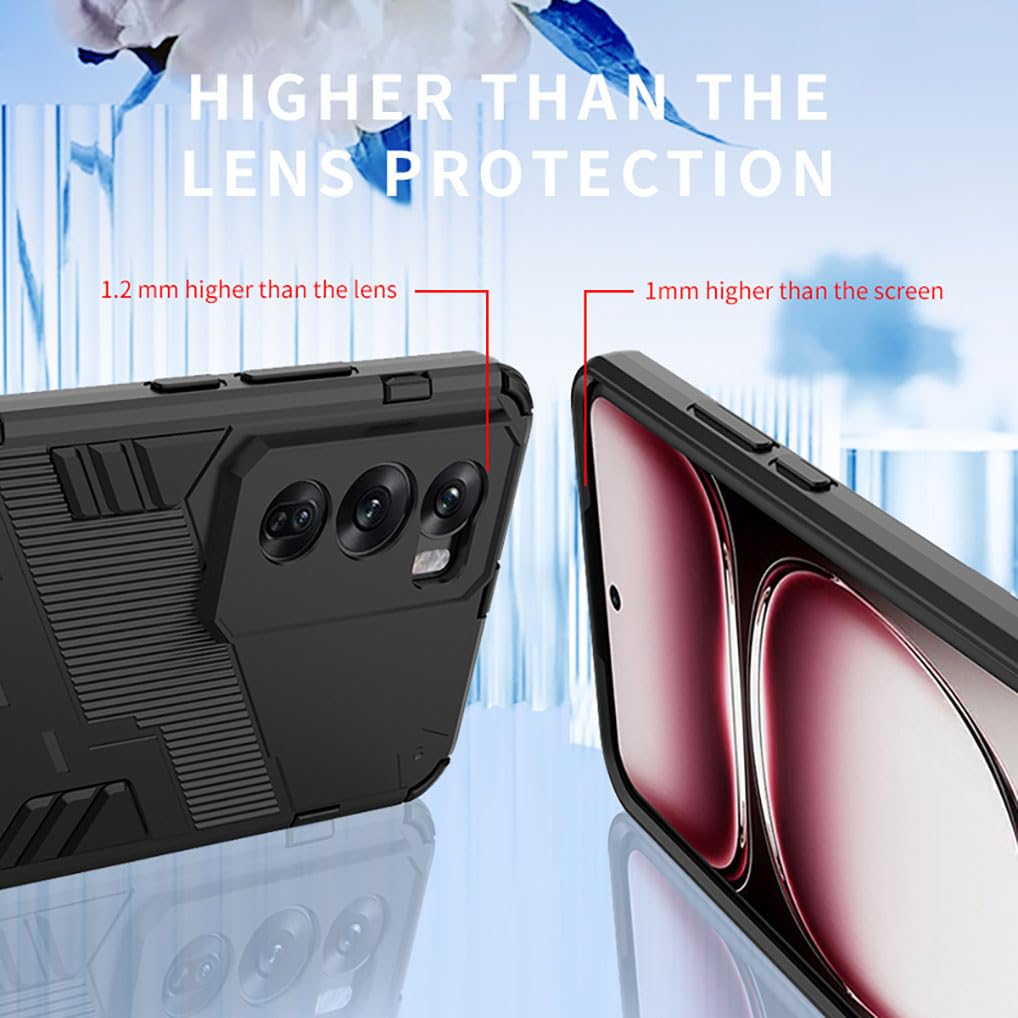 UPLAI Cover per OPPO A74 4G, Ultra Sottile Antiurto Premio PC Custodia con Nascosto Kickstand, Morbido TPU Bumper Durevole Armatura Caso.Rosso