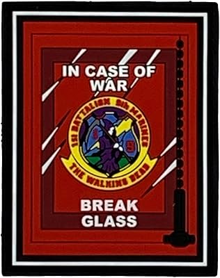 PatchOps in Case of War Marine Corps 1st Battalion 9th Marines Unit PVC Tactical Morale Uniform Patch (1st Bn 9th Marines)