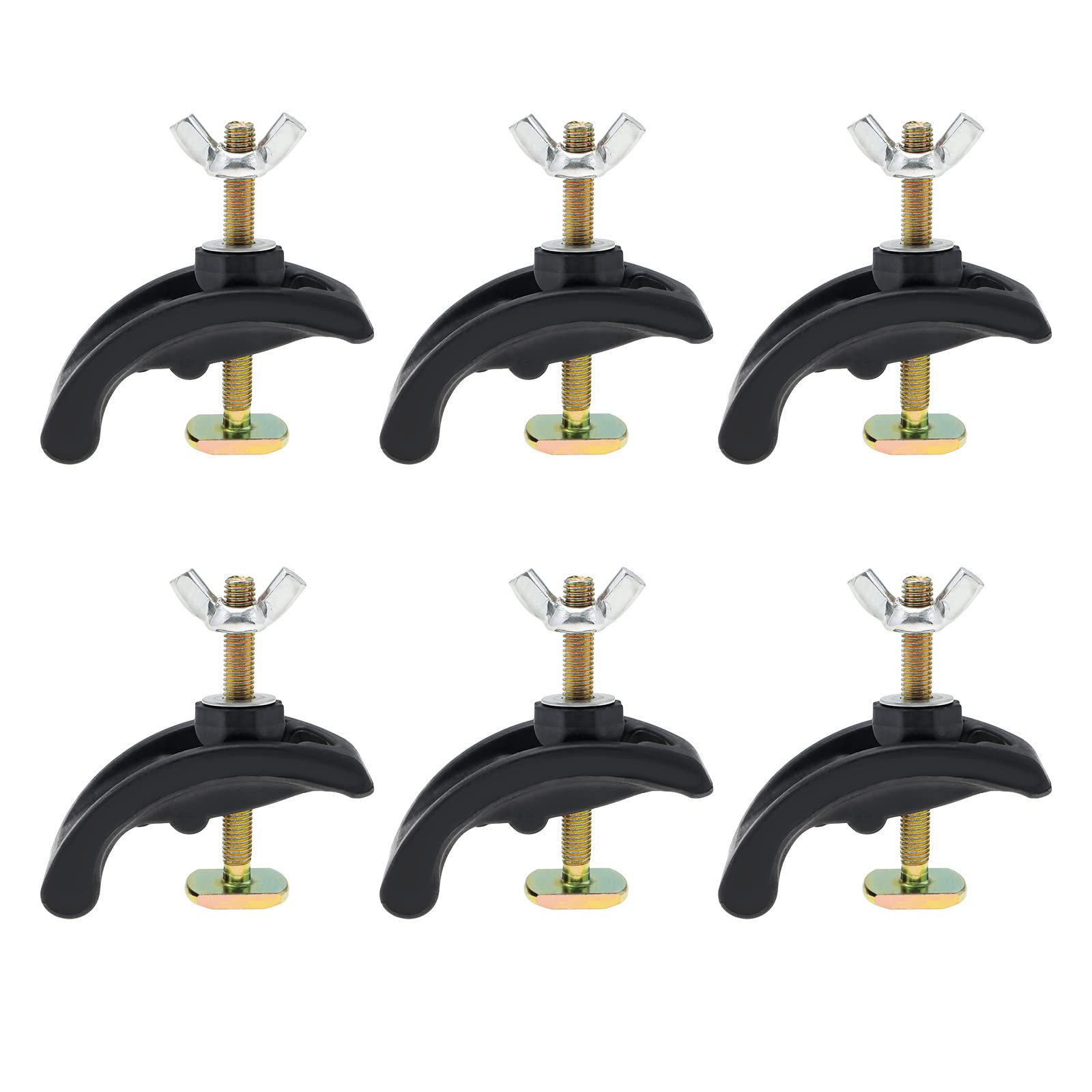 VGOL 6PCS CNC Arcuate Press Plate Clamps Engraving Machine T Track Hold Down Clamps Fixture Fastening Platen Router Woodworking Accessories for Milling Machine