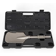 Clay Spade Tool Bit for Demolition Hammer, 1-1/8" Hex Shank Asphalt Cutter Chisel, Alloy Steel Construction with Carrying Case