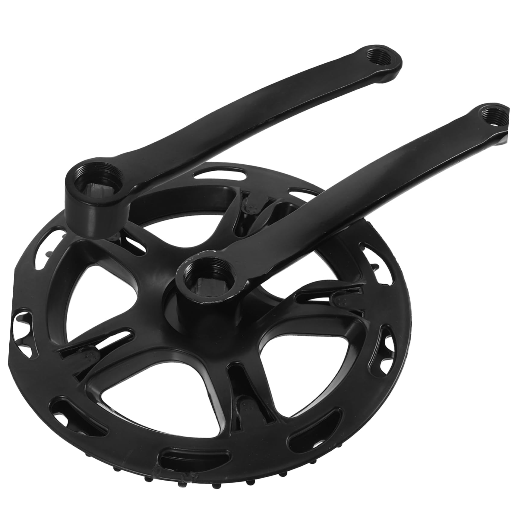 Fahrrad Kurbelgarnitur 1 Satz aus Stahl, Schwarz für Bike | Ersatzkurbelarm mit Vierkantloch, Präzise Lochschnitt Ausführung, für Reparatur Am Rad