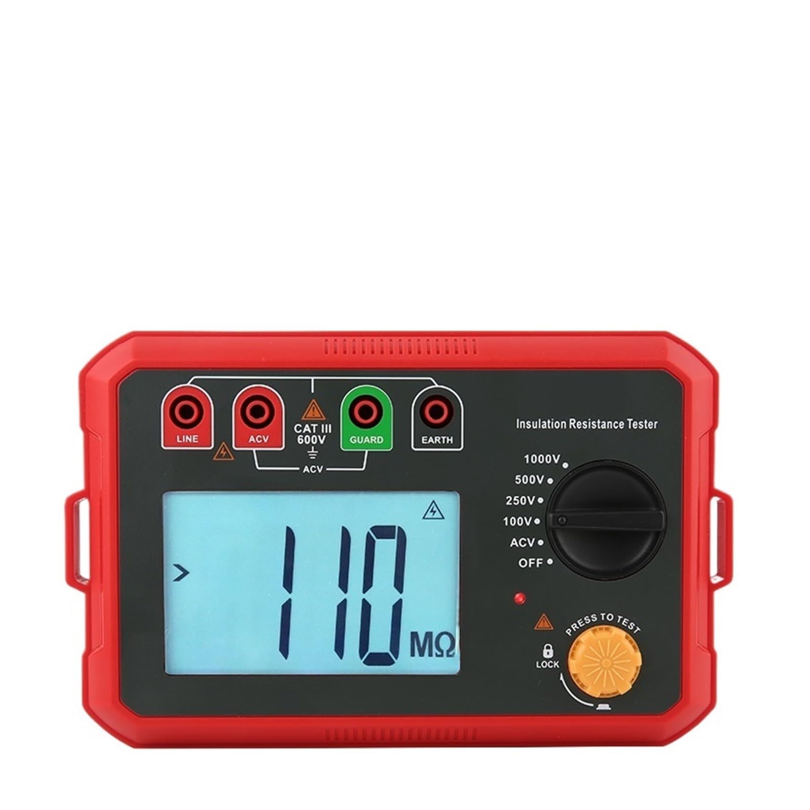 Probador de Resistencia de Aislamiento de Tierra Digital Megger 1000V 2500V medidor de ohmios Profesional
