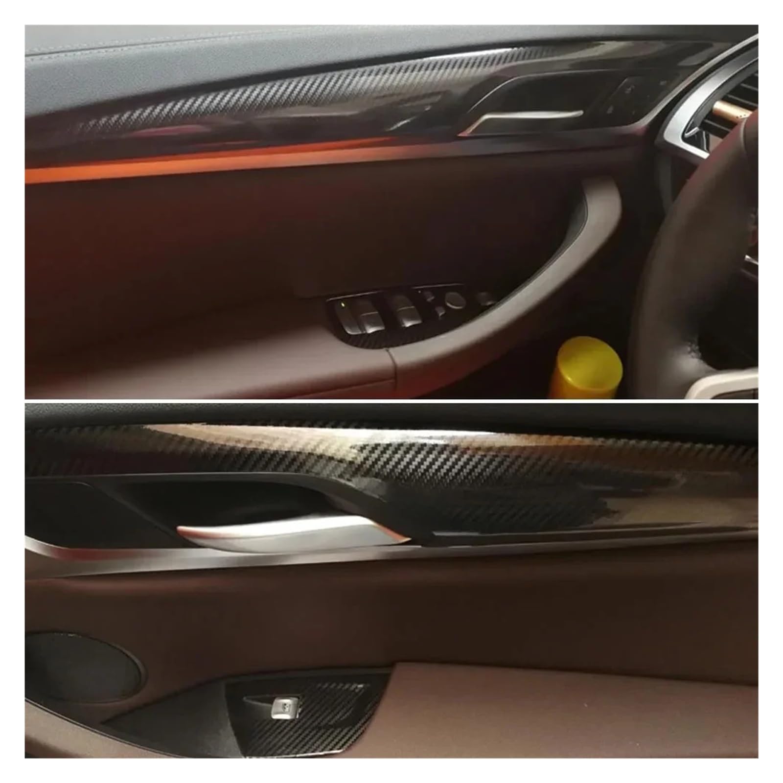 Innenausstattung Für Für X3 Für X4 G01 G02 2018-2020 Auto Styling Zubehör Innen Zentrale Steuerung Panel Tür Griff Carbon Faser Aufkleber Aufkleber(Ice matt blue,Style b,RHD)
