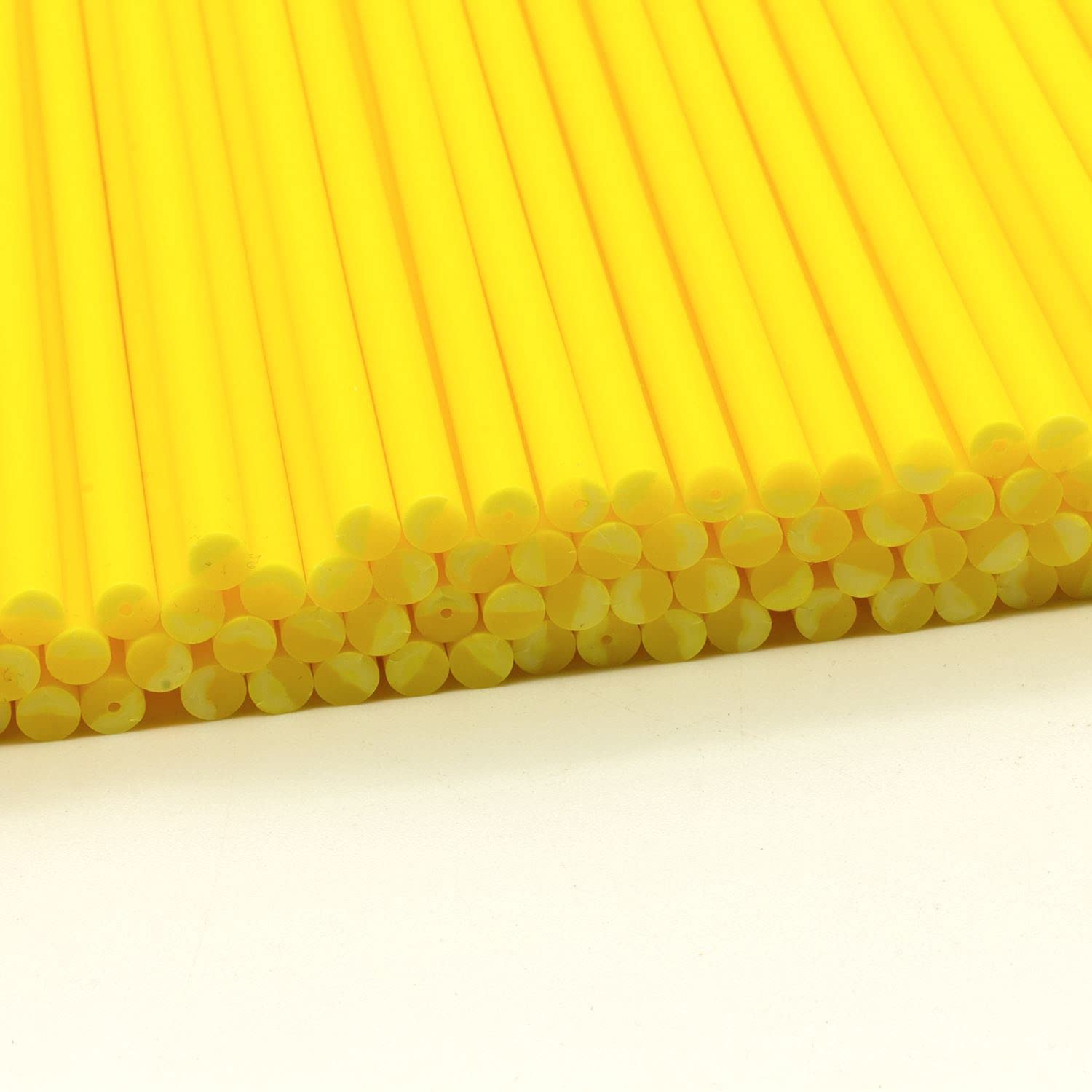 Plastic Lollipop Sticks - 114mm x 4mm Pack of 1000 (Yellow)