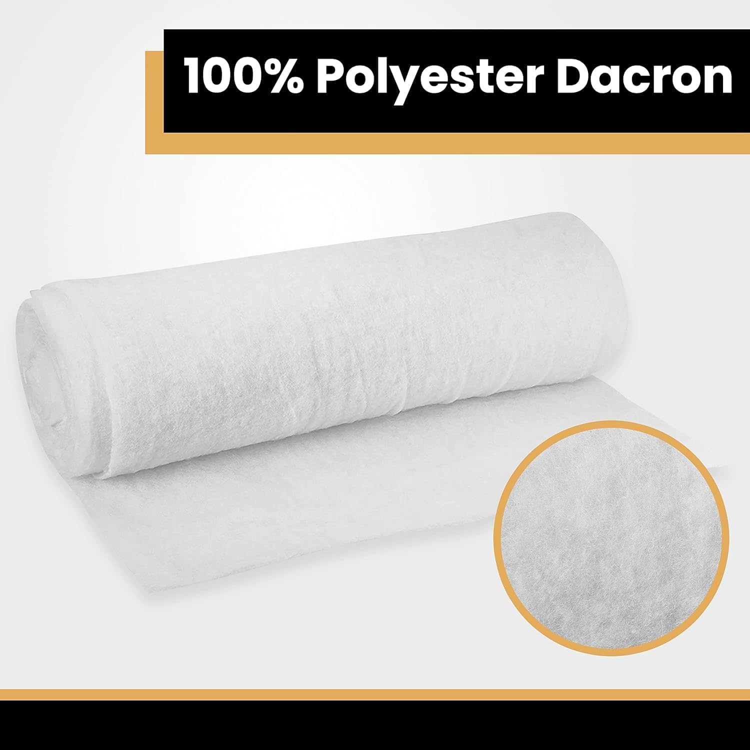 AK TRADING CO. 36 Inch Wide Bonded Dacron Upholstery Grade Polyester Batting - Cushion Support, Quilting Supplies, Furniture Upholstery, Craft Projects, Durable Polyester Batting