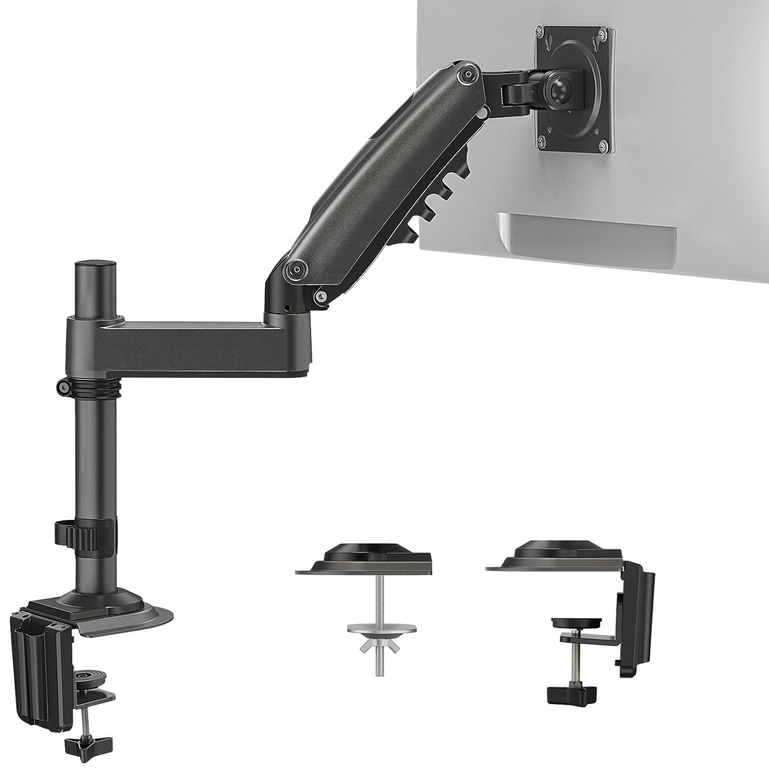 HUANUO Single Monitor Arm Adjustable Desk Mount for 13-34 inch Screens Holds 19 8lb 22 44 inch Max