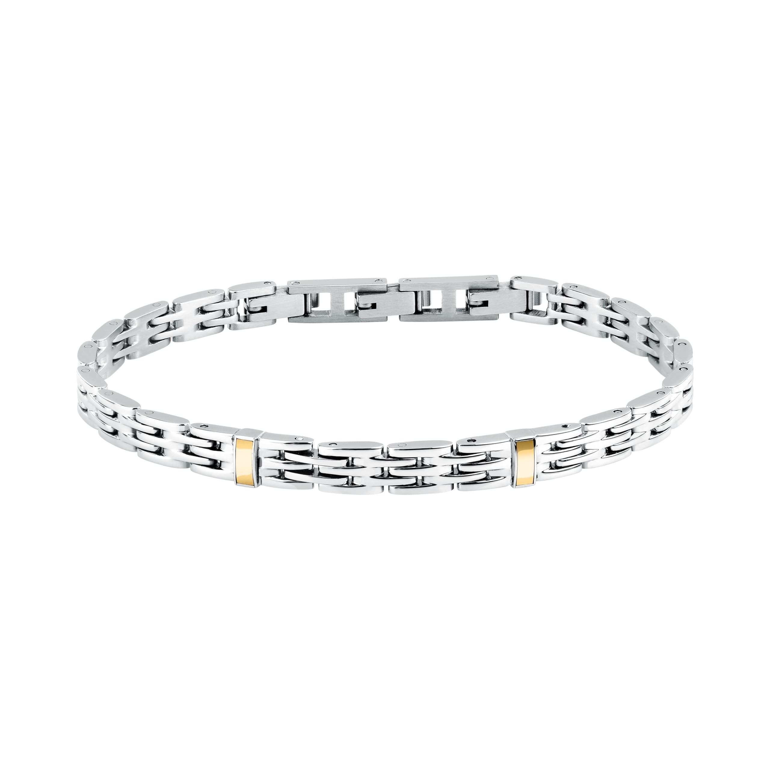 Morellato Bracciale Uomo in Acciaio, Oro 750, Collezione GOLD, Dettagli Dorati - SABY19