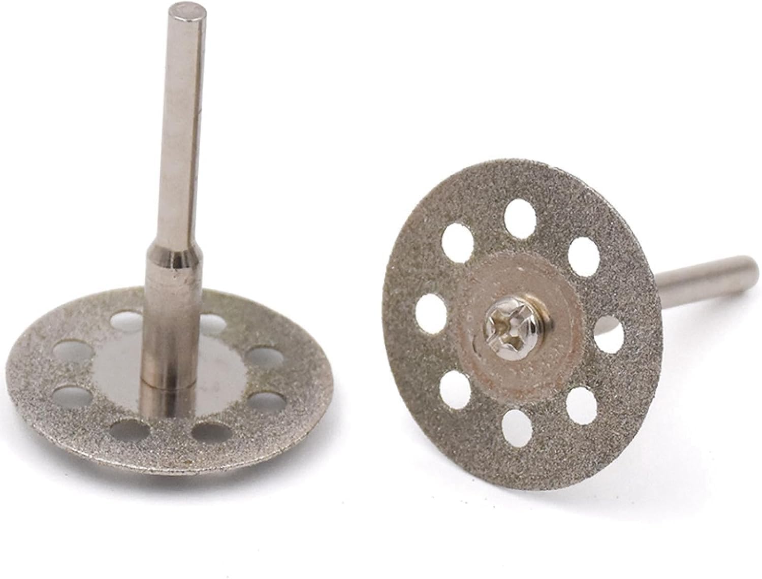 Discos de corte de diamante para amoladora angula Juego de 12 ruedas de corte de diamante de 20 mm, 22 mm, 25 mm y 30 mm, hojas de sierra, discos de corte con 2 mandriles de 3 mm for baldosas de vidri
