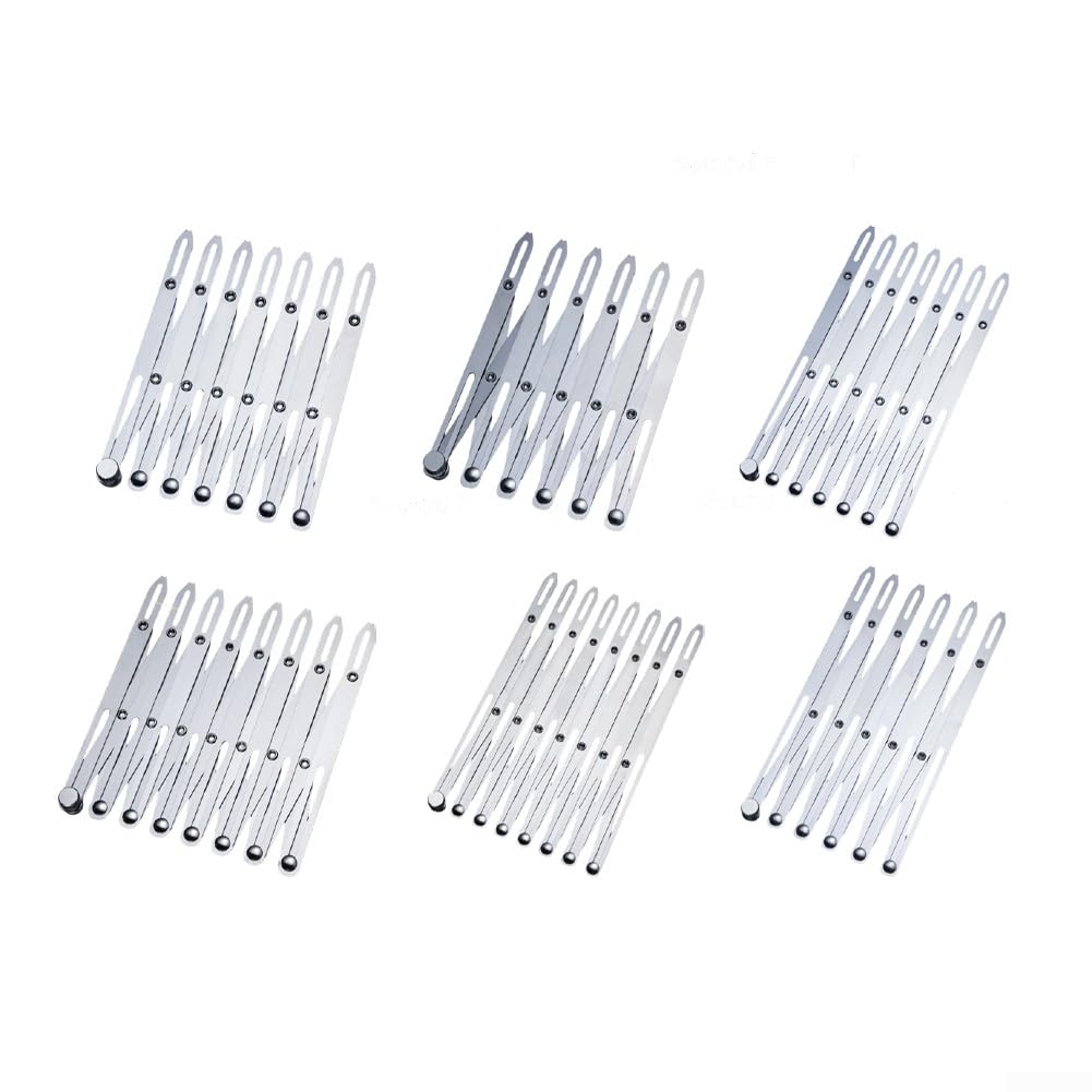 Aluminium-Nählehre zum Messen und Markieren von Knopflöchern, Falten und verschiedenen Näh- und Bastelanwendungen (kurze 8-Köpfe)