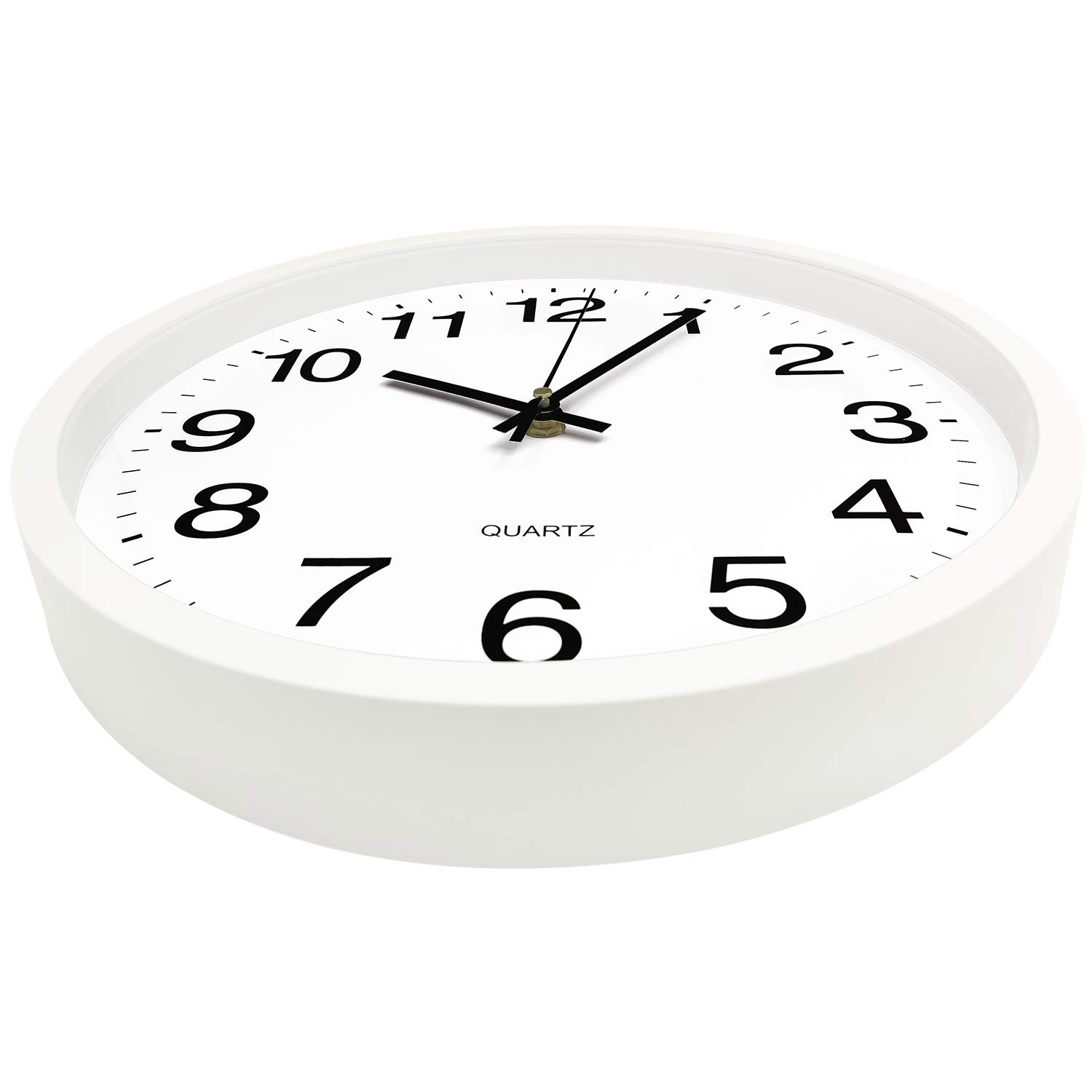 Outpicker Wandklok, 30,5 cm, stil, niet tikken, werkt op batterijen, voor keuken, woonkamer, slaapkamer, moderne wandklok, rood