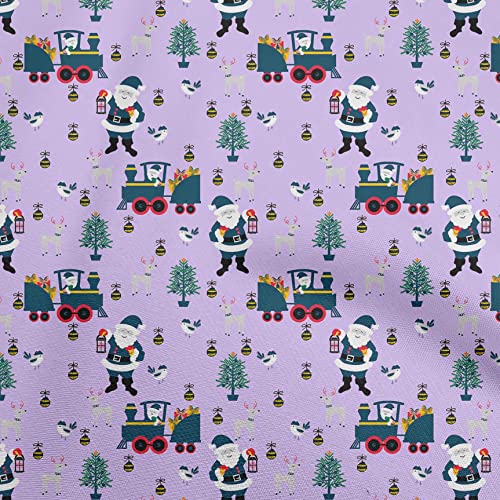 oneOone Cotton Poplin Twill Purple Fabric Christmas DIY Clothing Quilting Fabric Print Fabric By Yard 56 Inch Wide