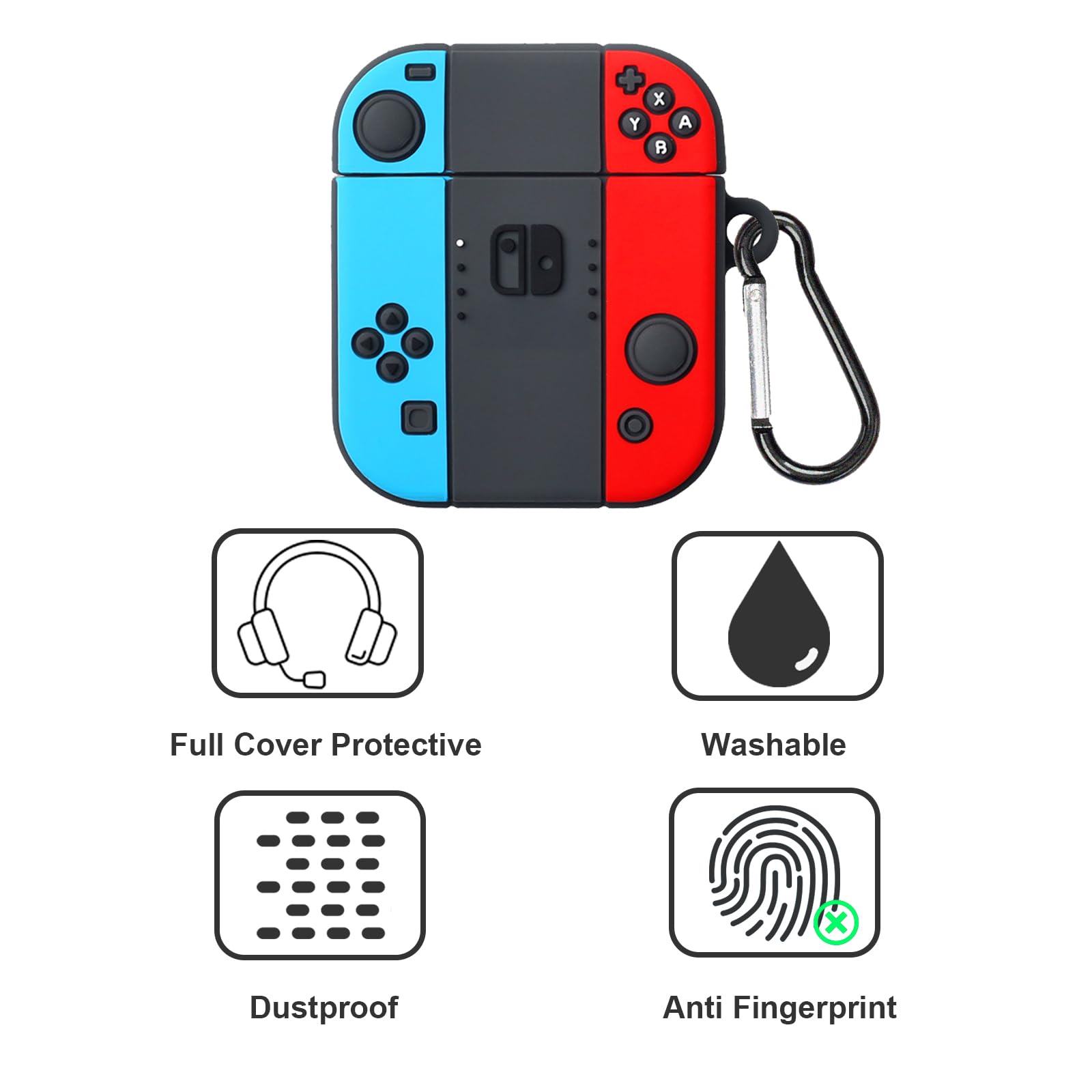 TCPENG Airpod Case, AirPods1&2 Case Cover with Keychain, Soft Silicone 3D Cute Cartoon Airpod 1 2 Case - Image 2