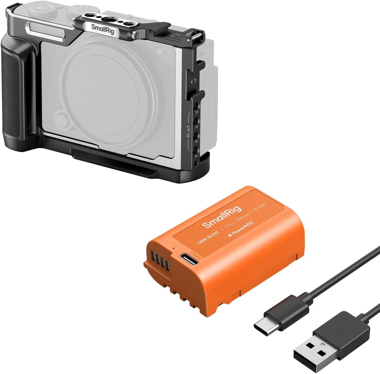 SMALLRIG USB-C DMW-BLK22 Battery and Camera Cage for LUMIX S9