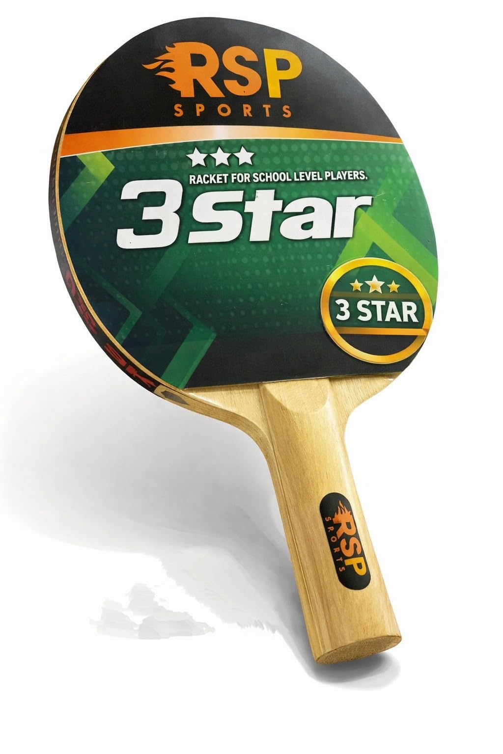 3 Star Table Tennis Racquet| Beginner Level| Wooden| Lightweight| Comfortable Grip| Control Focused-image-36
