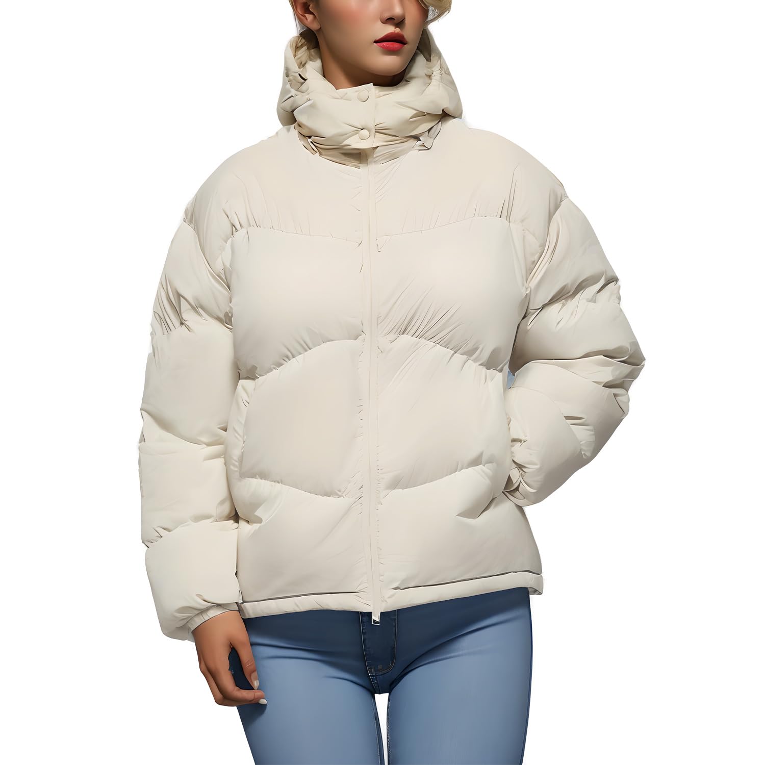 Chaqueta de plumón con capucha para hombre y mujer, ultraligera, aislada, resistente al agua