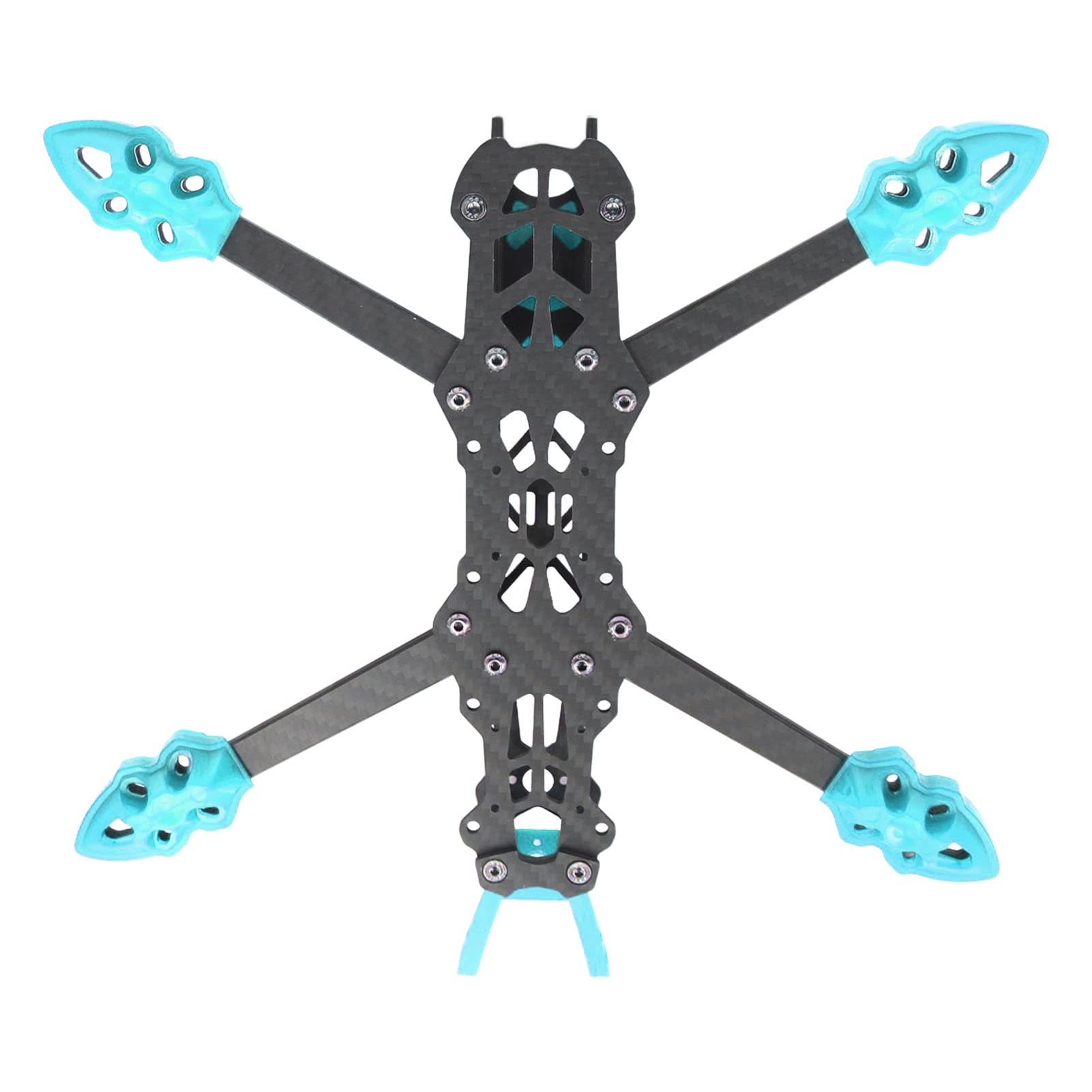 Septpenta Rama Drona Wyścigowego FPV Z Rozstawem Osi 225 Mm, Rama Quadkoptera Z Włókna Węglowego O Strukturze H, Rama Z Włókna Węglowego do Akcesoriów do Dronów RC(Niebieski)