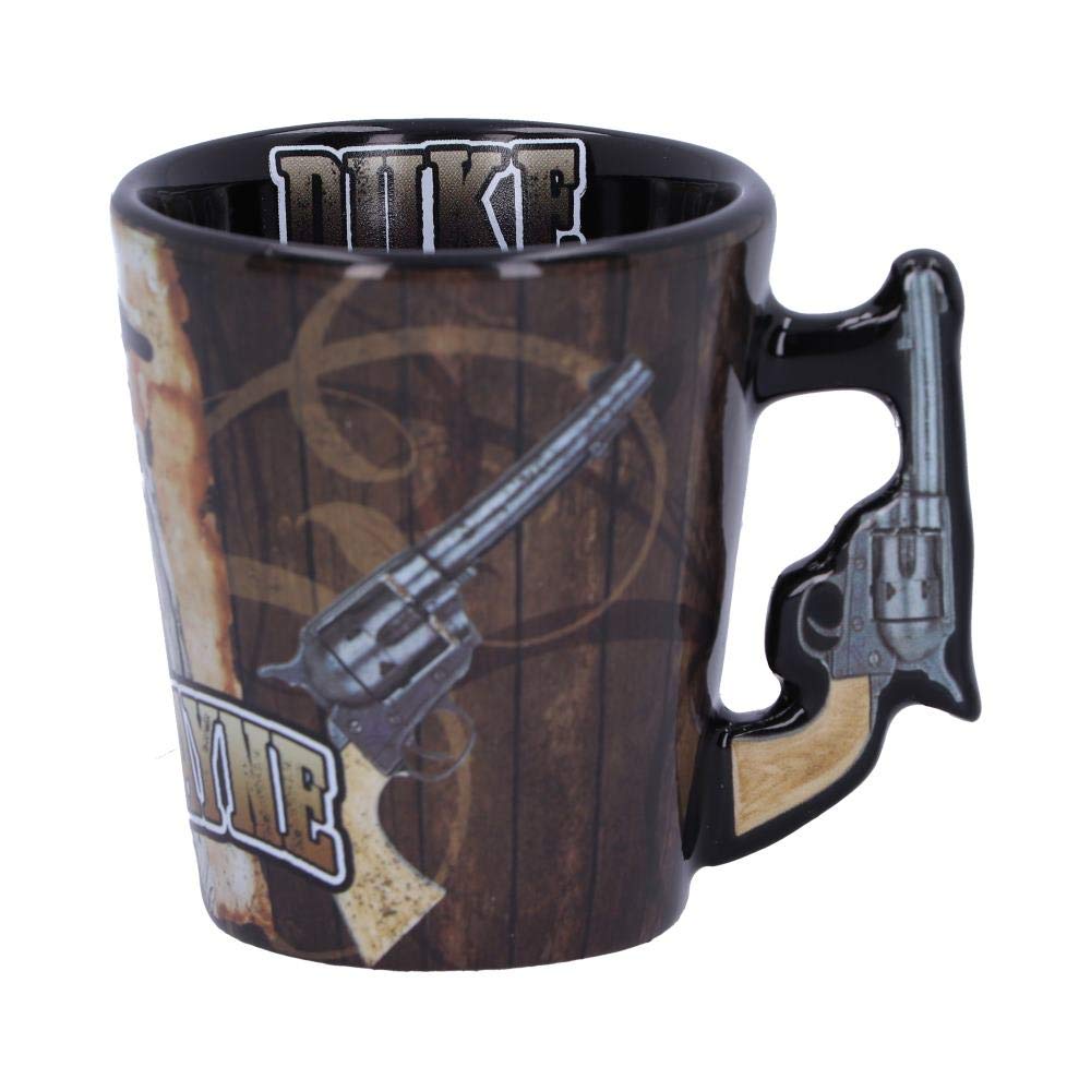 Nemesis Now John Wayne The Duke Gun Handle Espresso Cup, Brown, 1 Count (Pack of 1)