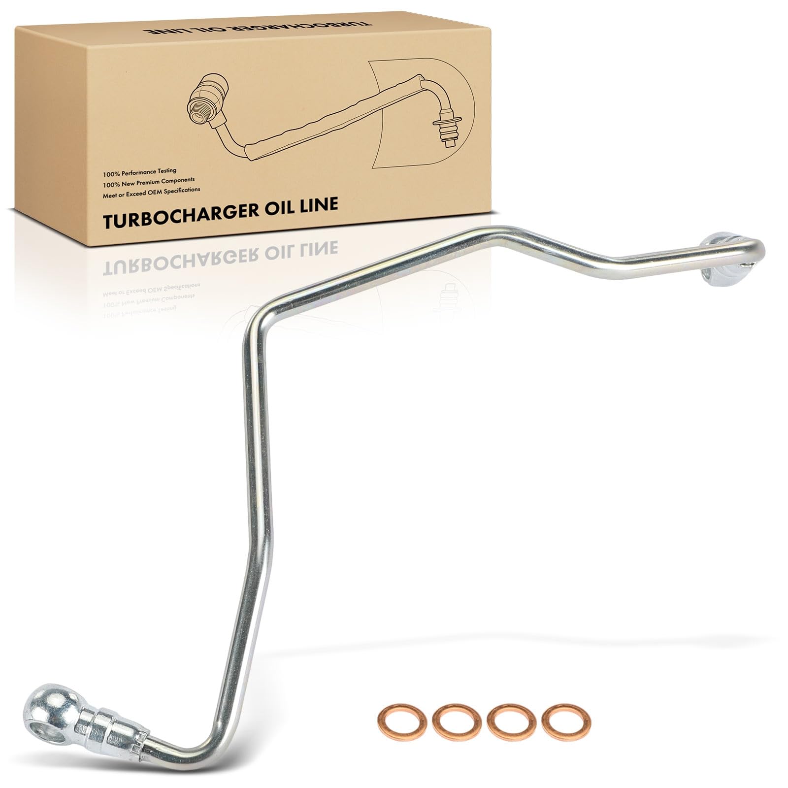 Frankberg Línea de aceite del turbocompresor 11657534454 | Compatible con: M.i.n.i R.o.a.d.s.t.e.r R59, M.i.n.i R56, M.i.n.i Clubman R55, M.i.n.i Paceman R61