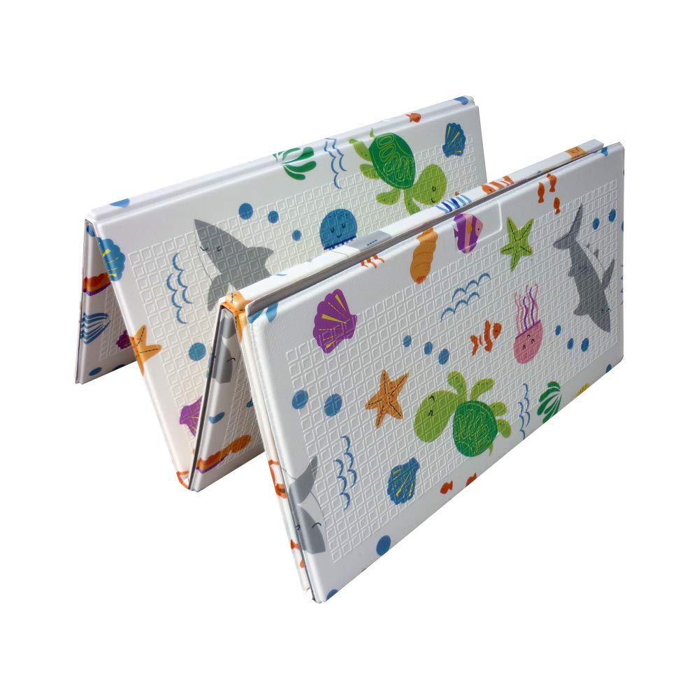 Tappeti Gioco Bambini 200x150x1cm,Tappeto per Bambini Pieghevole Tappetino Schiuma Pavimento Antiscivolo su Entrambi i Lati Portatile Impermeabile