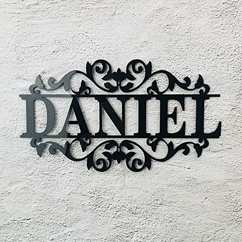 Panneau en acrylique personnalisé avec votre nom de famille pour porte d'entrée