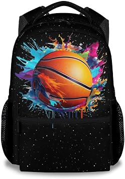 Kids School Backpack for Boys Girls, Basketball Backpack for School Elementary, 17 Inch Sport Backpack with Adjustable Straps, Durable, Lightweight, Large Capacity