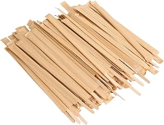 Gmark Disposable Wooden Stirrer Individually Wrapped in Biodegradable Kraft Paper, Wood Coffee Stir Sticks 7.5 Inch for Tea Beverage, Craft Stick, 500 Pcs/Bag GM1010 (500)