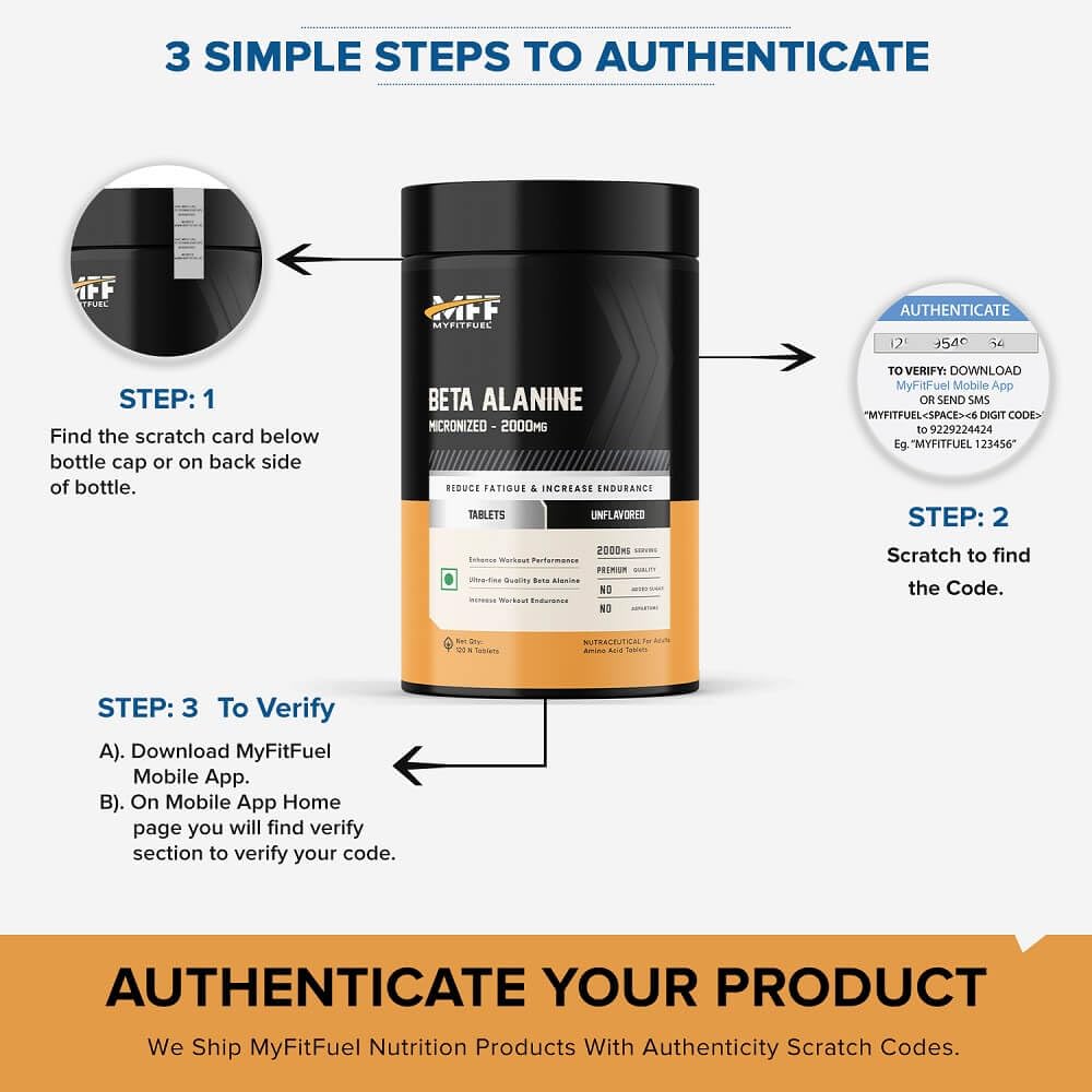 MyFitFuel Beta Alanine (2000 mg) 60 Tablets 4