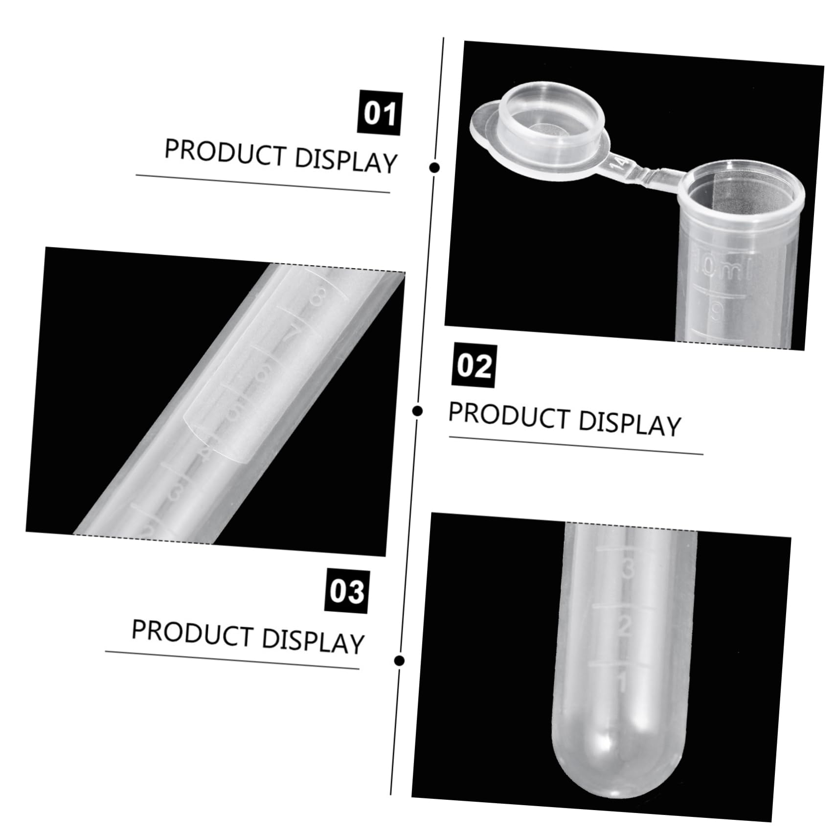 Alipis Provette da Centrifuga in Plastica 10ml Graduate 200 Pezzi | Alta Trasparenza, Misura Precisa per Campioni e Coloranti Alimentari, Usi in Biologia Molecolare