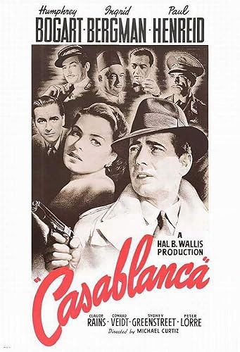 Casablanca - Póster de la película regular (tamaño 24'' x 36'') Póster impreso, 24x36, 24x36