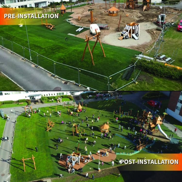 HYBRIDX Lawn Hybrid Grass Tiles, Hybrid Turf Squares for Outdoor Use - Durable Grass Squares Against Lawn Gaps - Flexible Artificial Grass Turf for Garden - 6.5ft by 6ft