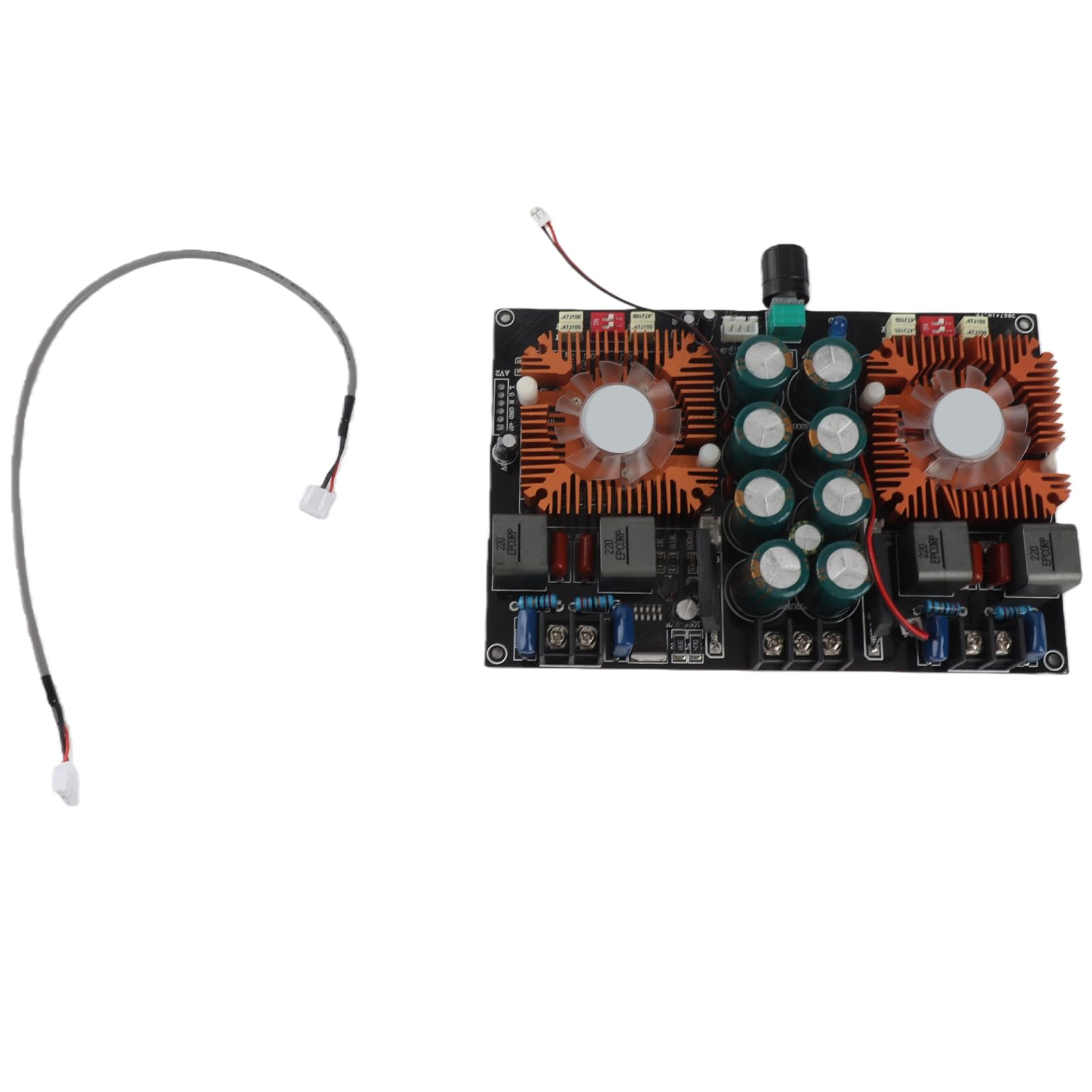 Topiky Scheda Amplificatore Audio a 2, Modulo Amplificatore di Potenza Digitale con Ventola di Raffreddamento TDA8954TH per Altoparlante Home Theater
